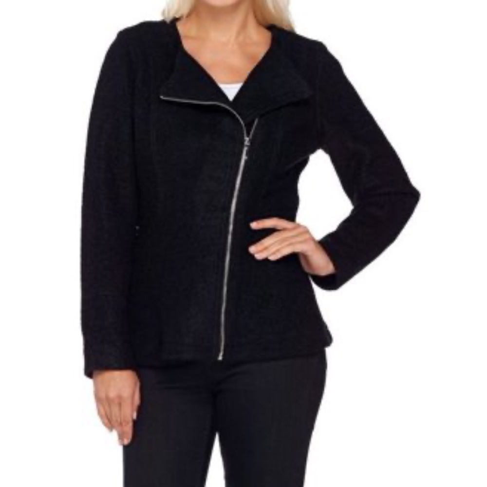 H by Halston Motorcycle Type Jacket Size 2